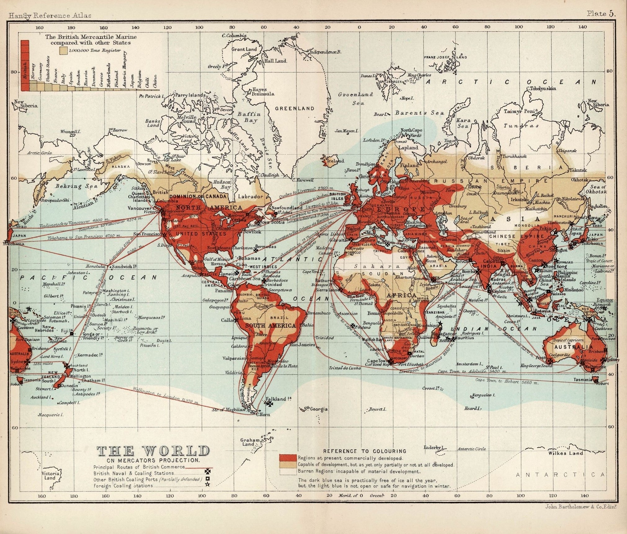 World map of late Victorian Commerce