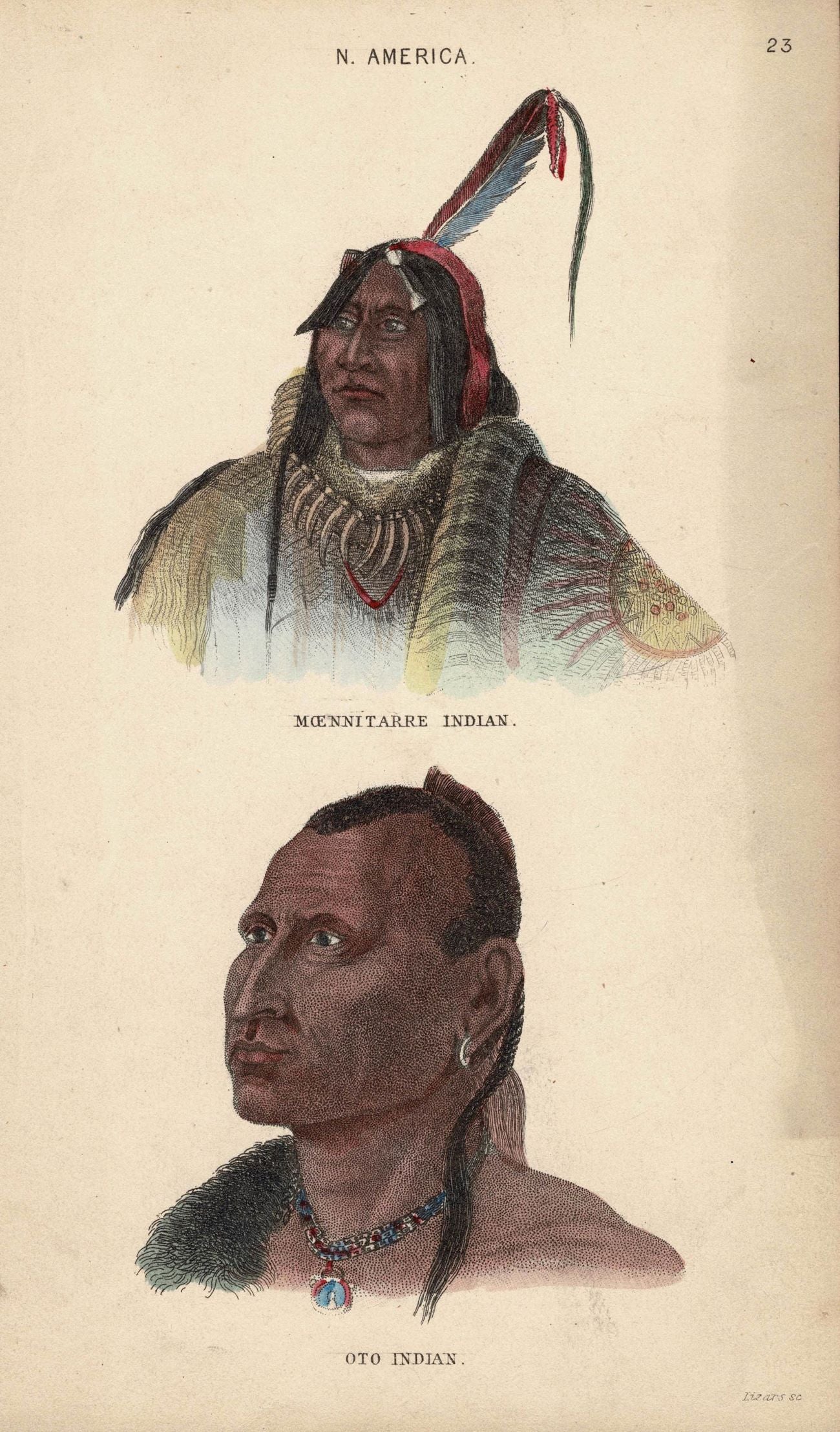 Oto and Hidatsa Native Americans, 1852
