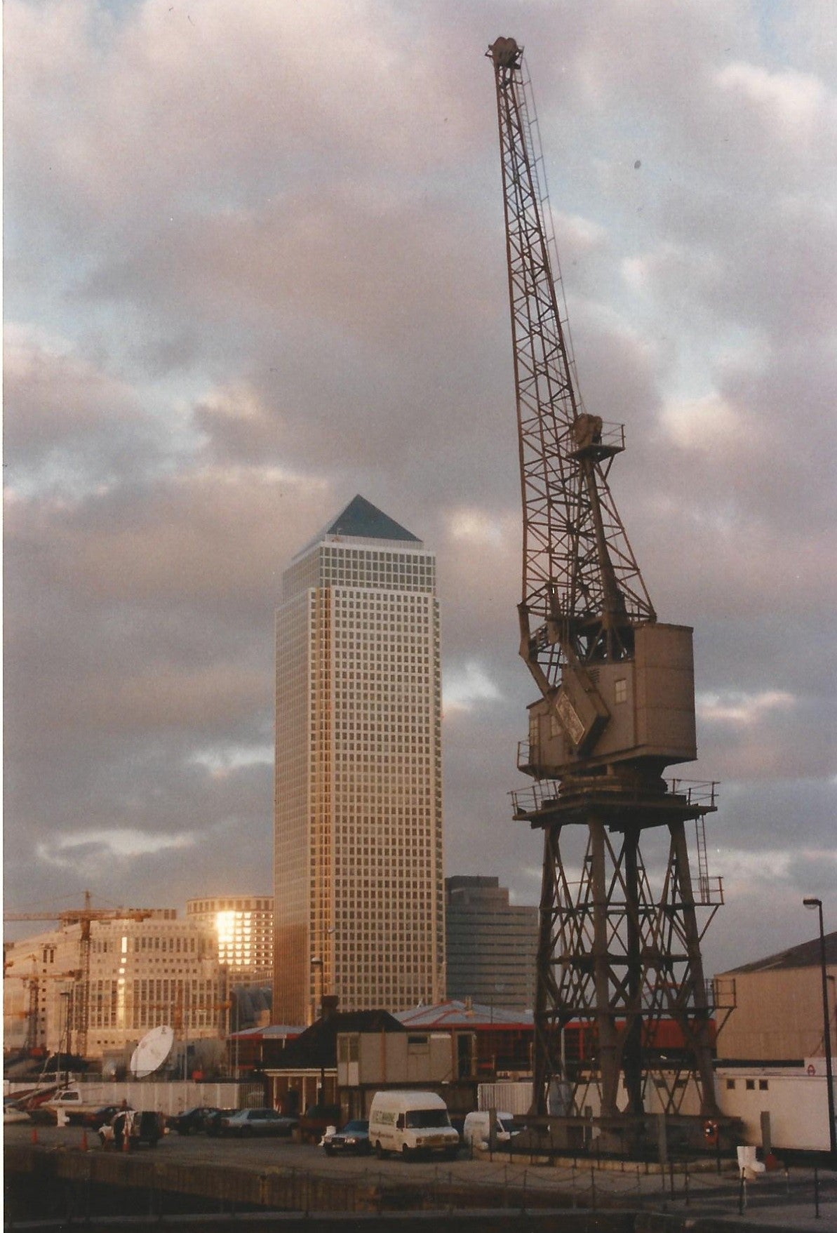 Canary Wharf and crane photograph by Reginald Beer