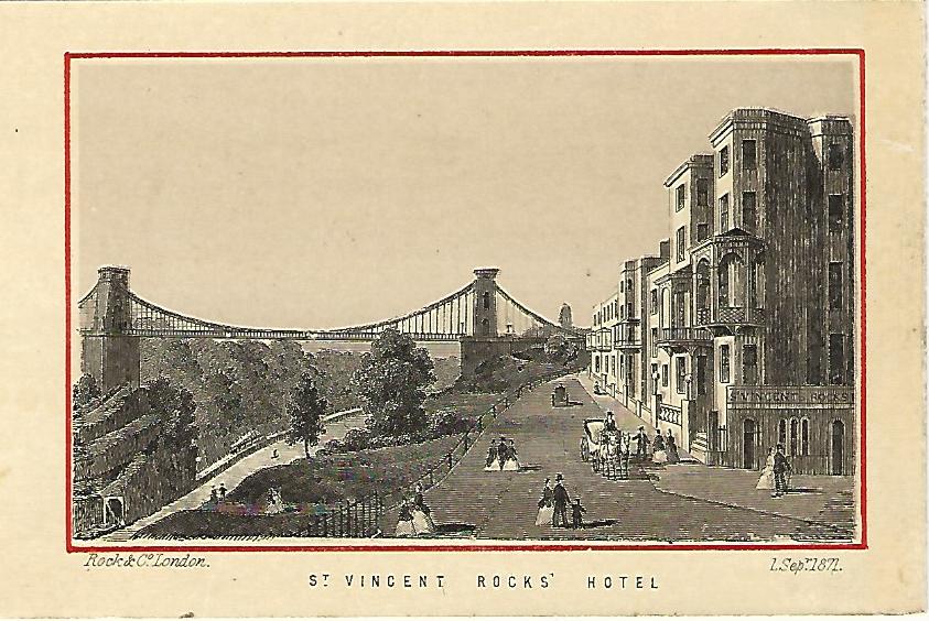 Clifton Suspension Bridge from St Vincent Rocks Gloucestershire 1888