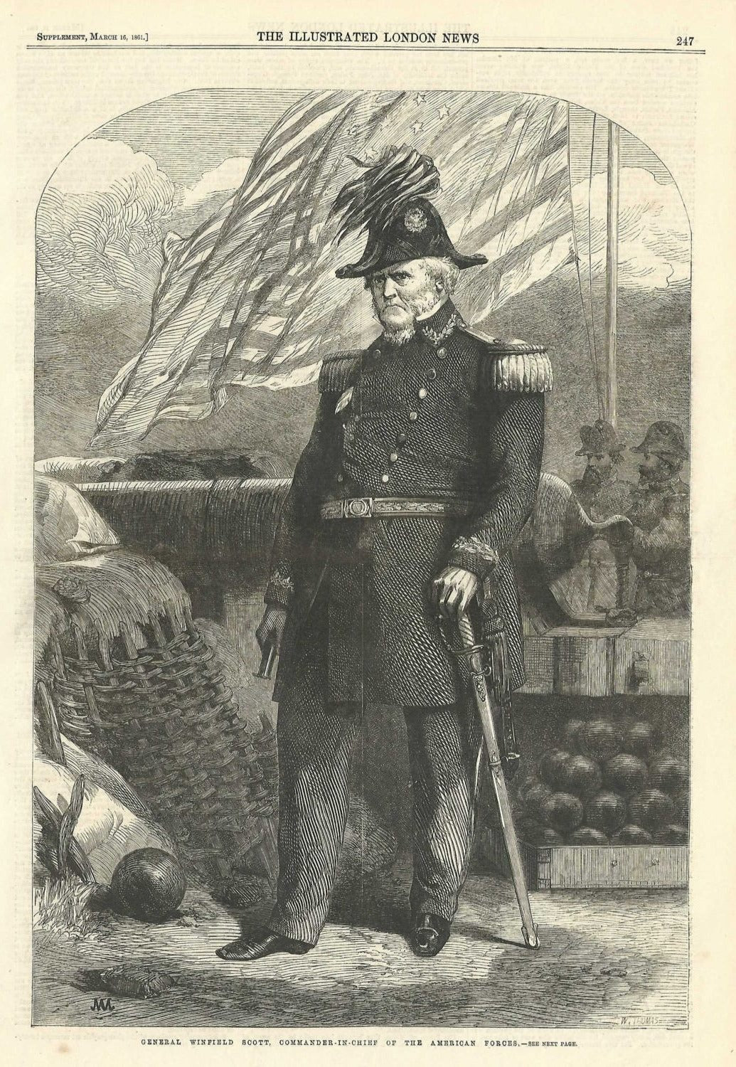 General Winfield Scott Commander of United States Military American Civil War 1861