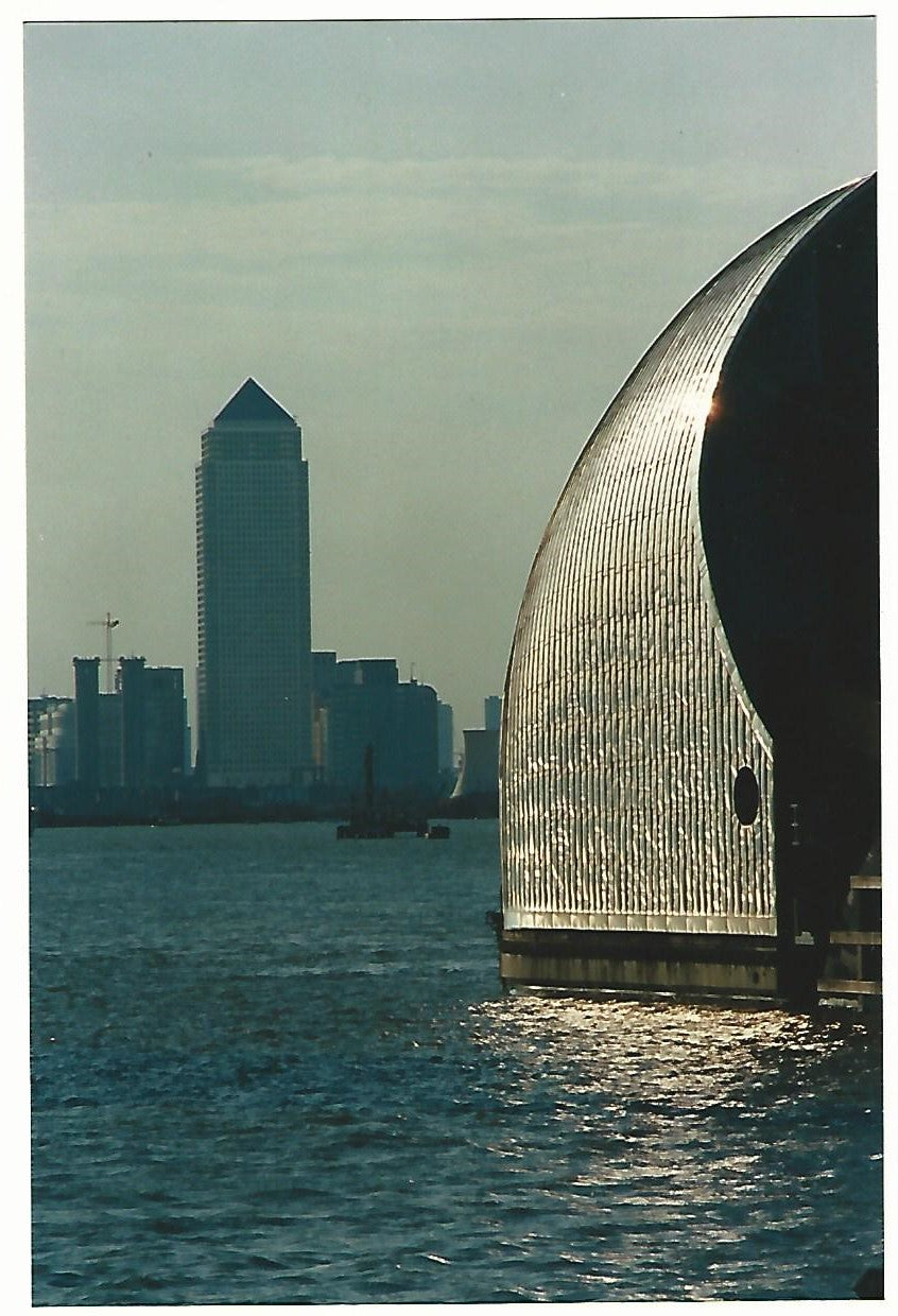 Thames Barrier and Canary Wharf photograph