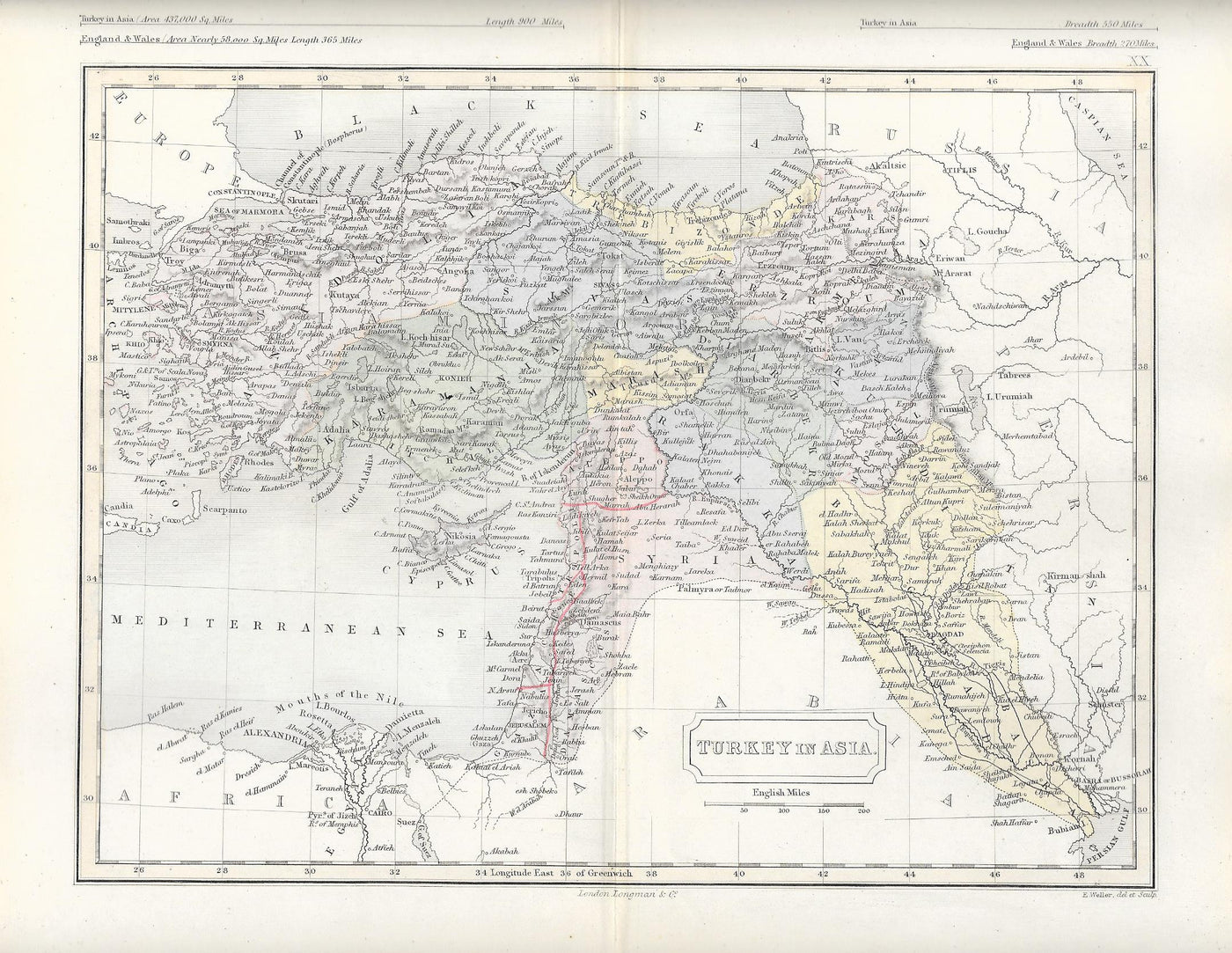 Turkey Asia antique map