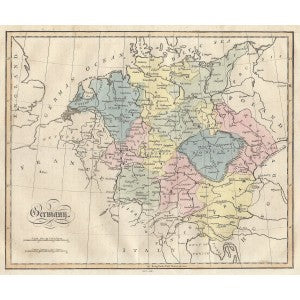 antique map of Germany