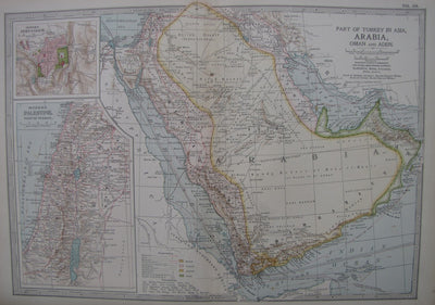 Arabia Oman & Aden antique map Encyclopaedia Britannica 1903