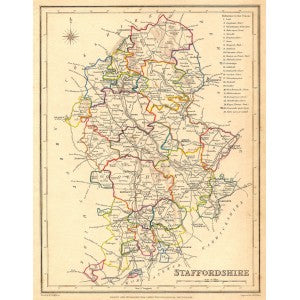 Staffordshire antique map 1835 3