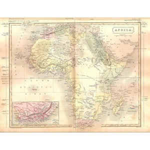 Africa antique map 1862