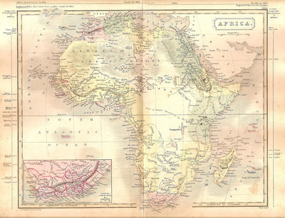 Africa antique map 1862