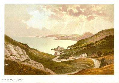 Jersey Bouley Bay Channel Islands antique print 1890