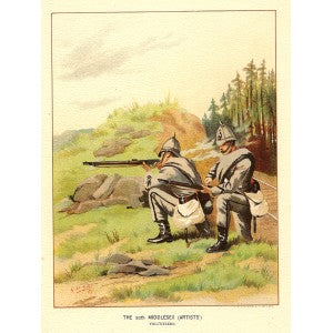 Artists Rifles 20th Middlesex (Artists') Volunteers antique print 1890