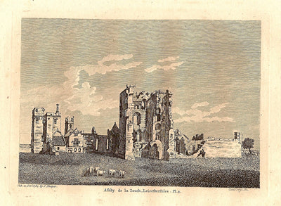 Ashby de la Zouch Castle Leicestershire antique print 1784