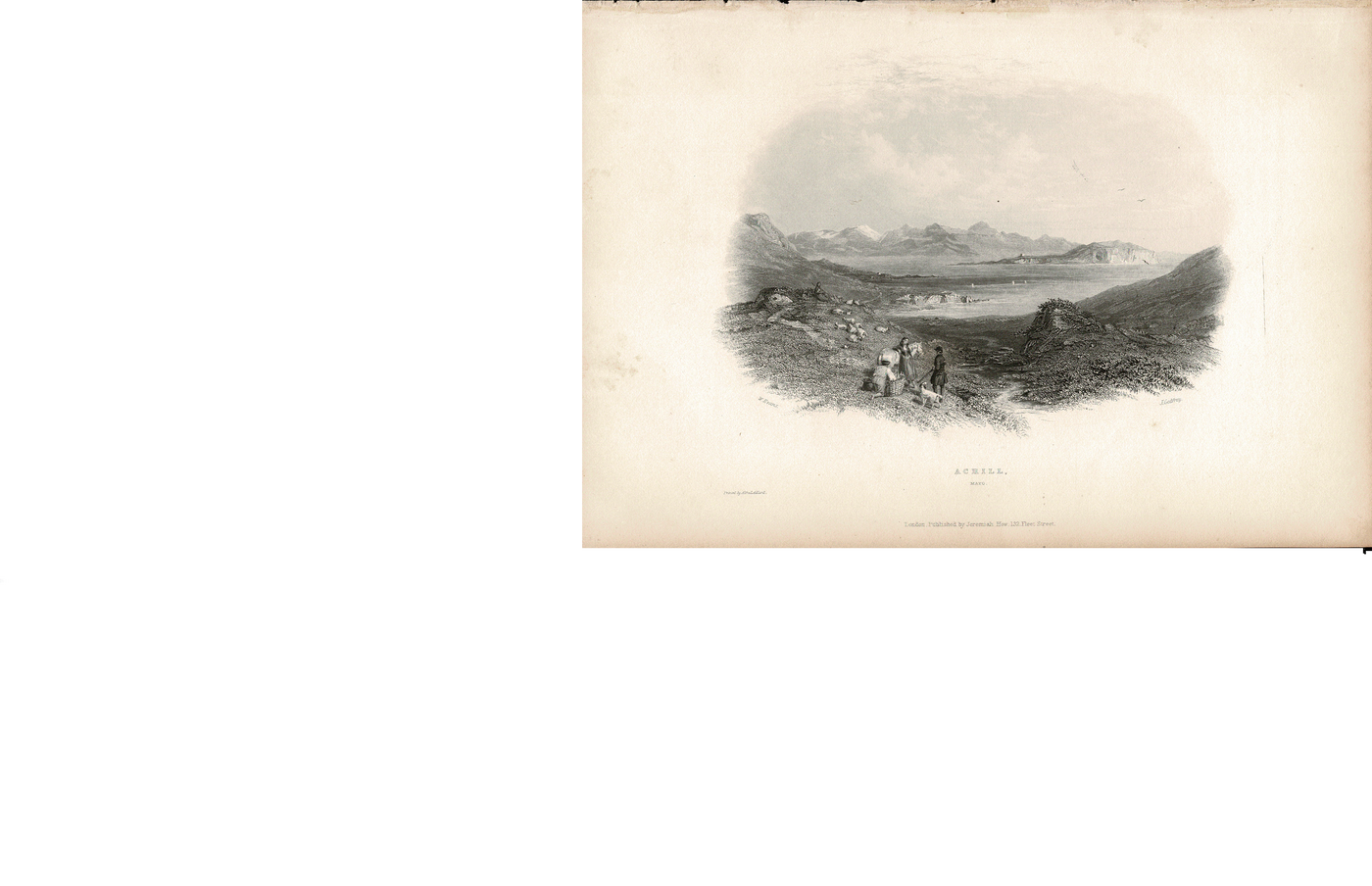 Achill Mayo Ireland antique print 1843