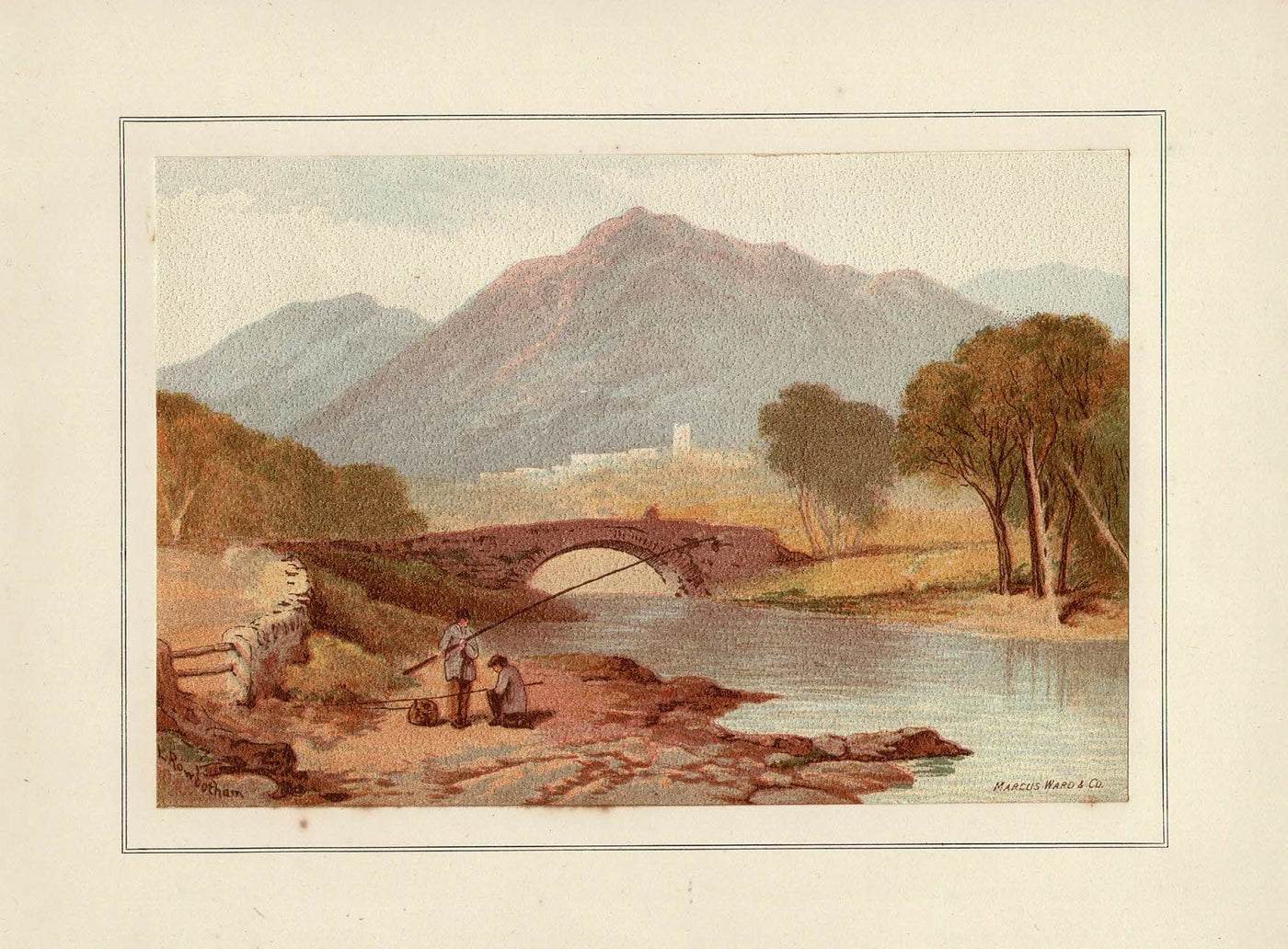 Ambleside Westmorland Cumbria antique print 1879
