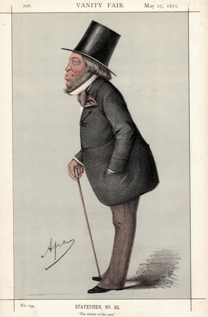 Baron Rothschild Vanity Fair antique print 1871