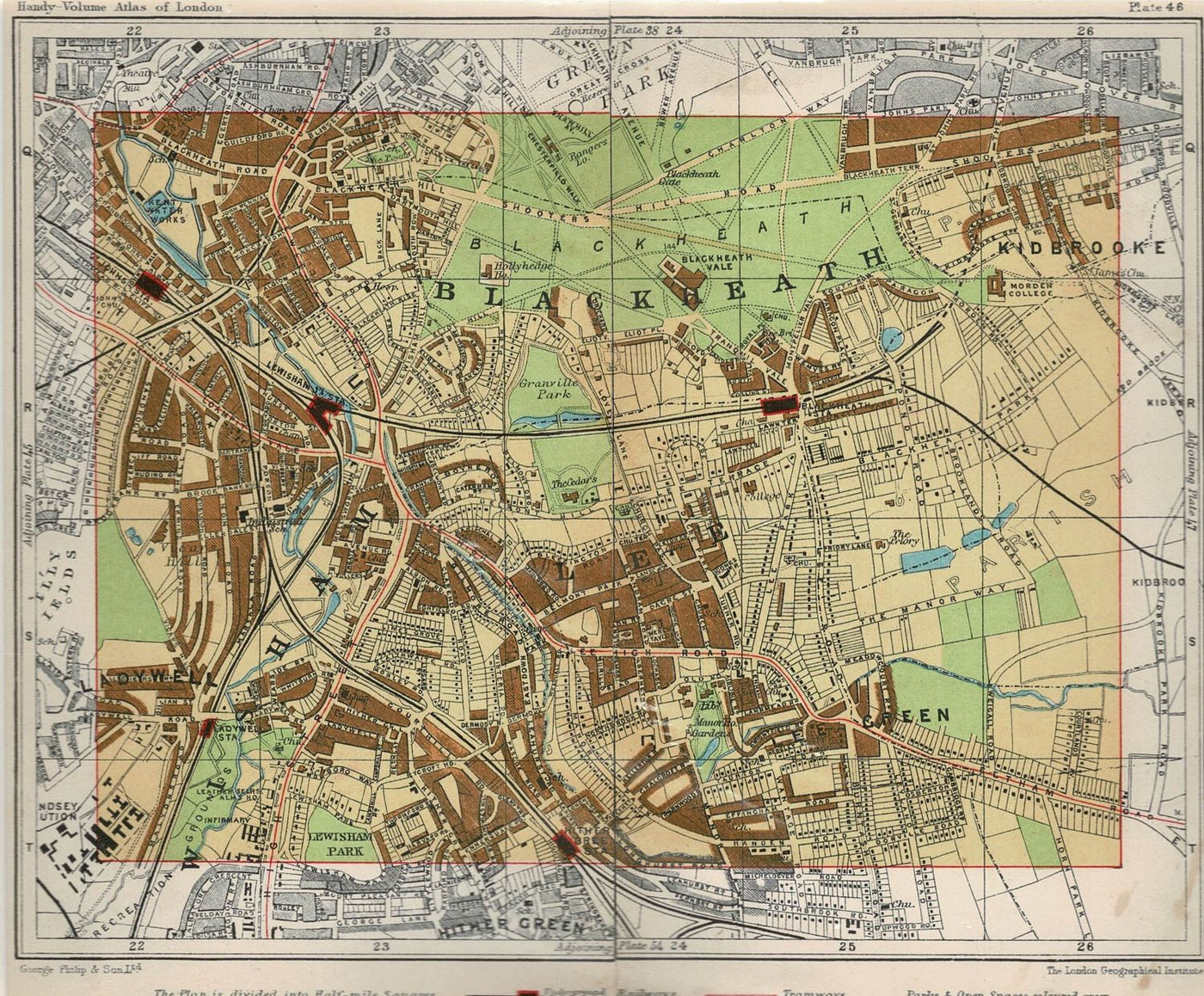 Blackheath antique map 1922