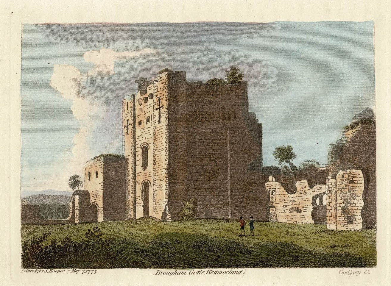 Brougham Castle Westmorland Cumbria antique print