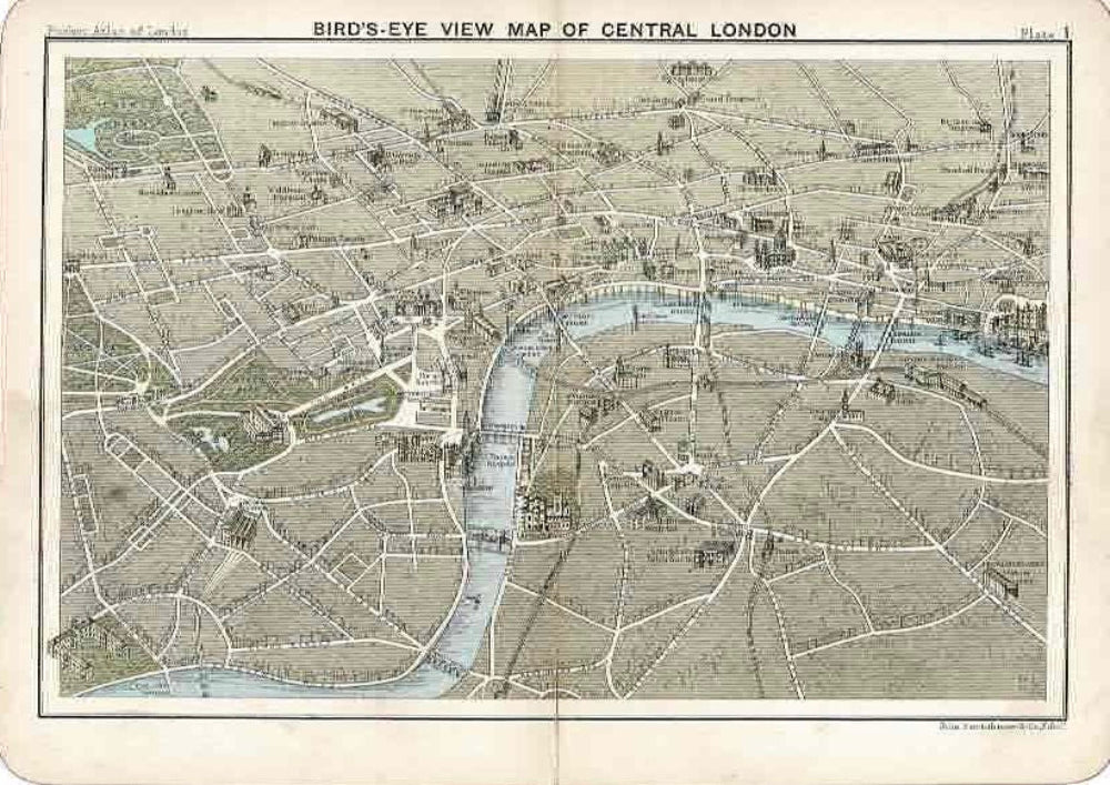 Central London map published 1895