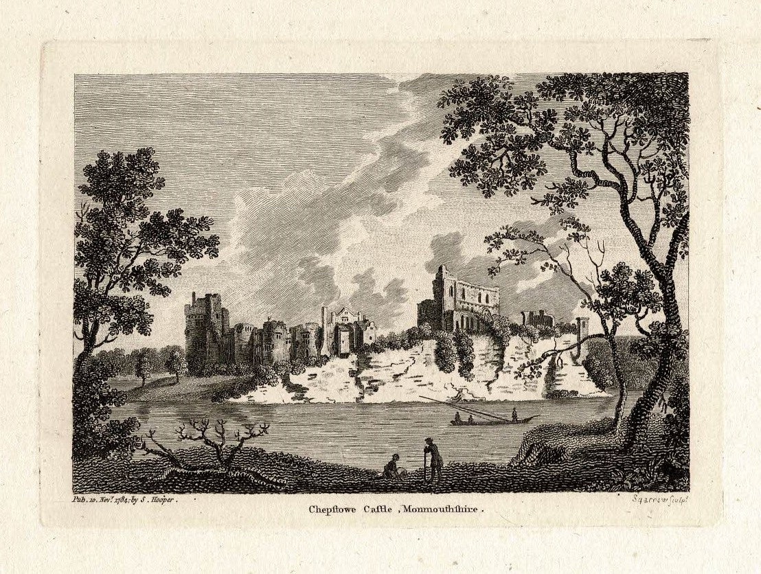 Chepstow Castle Monmouthshire Wales antique print 1784