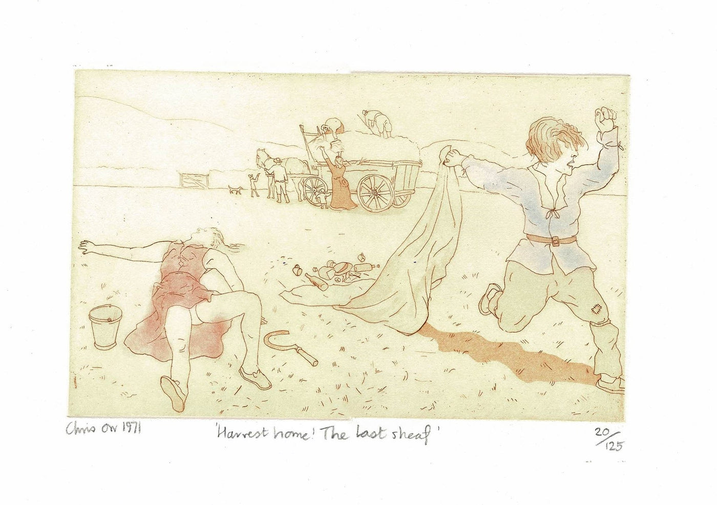 Harvest Home the last sheaf limited edition print by Chris Orr