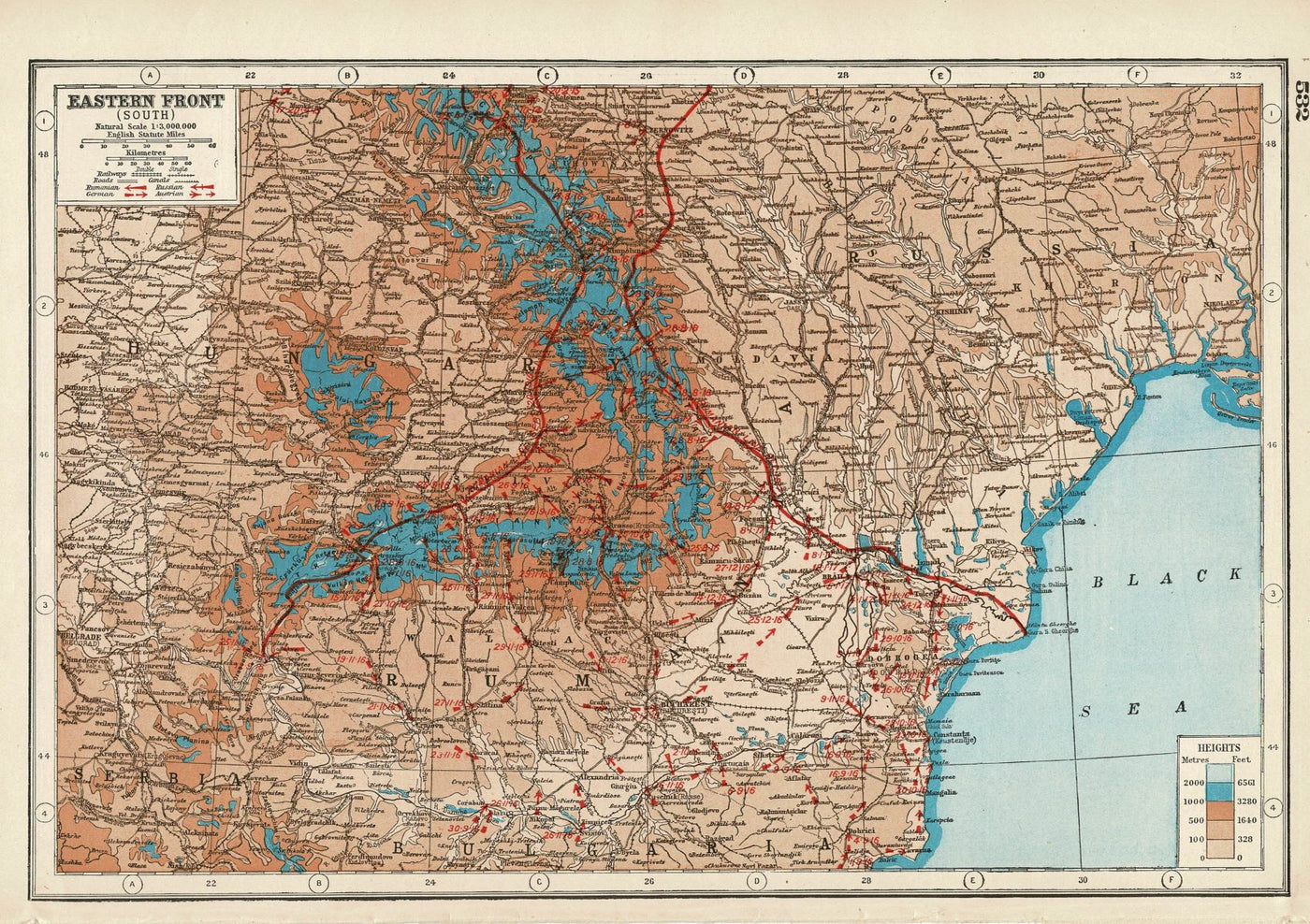 Eastern Front (South), An Atlas of the Great War, Early published 1920
