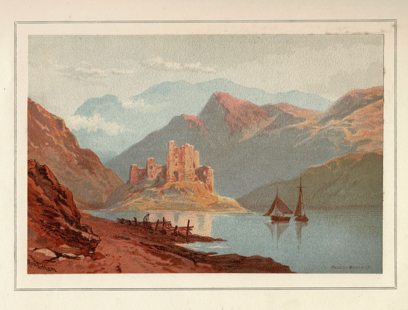 Eilean Donan Castle Highlands Scotland antique print 1879