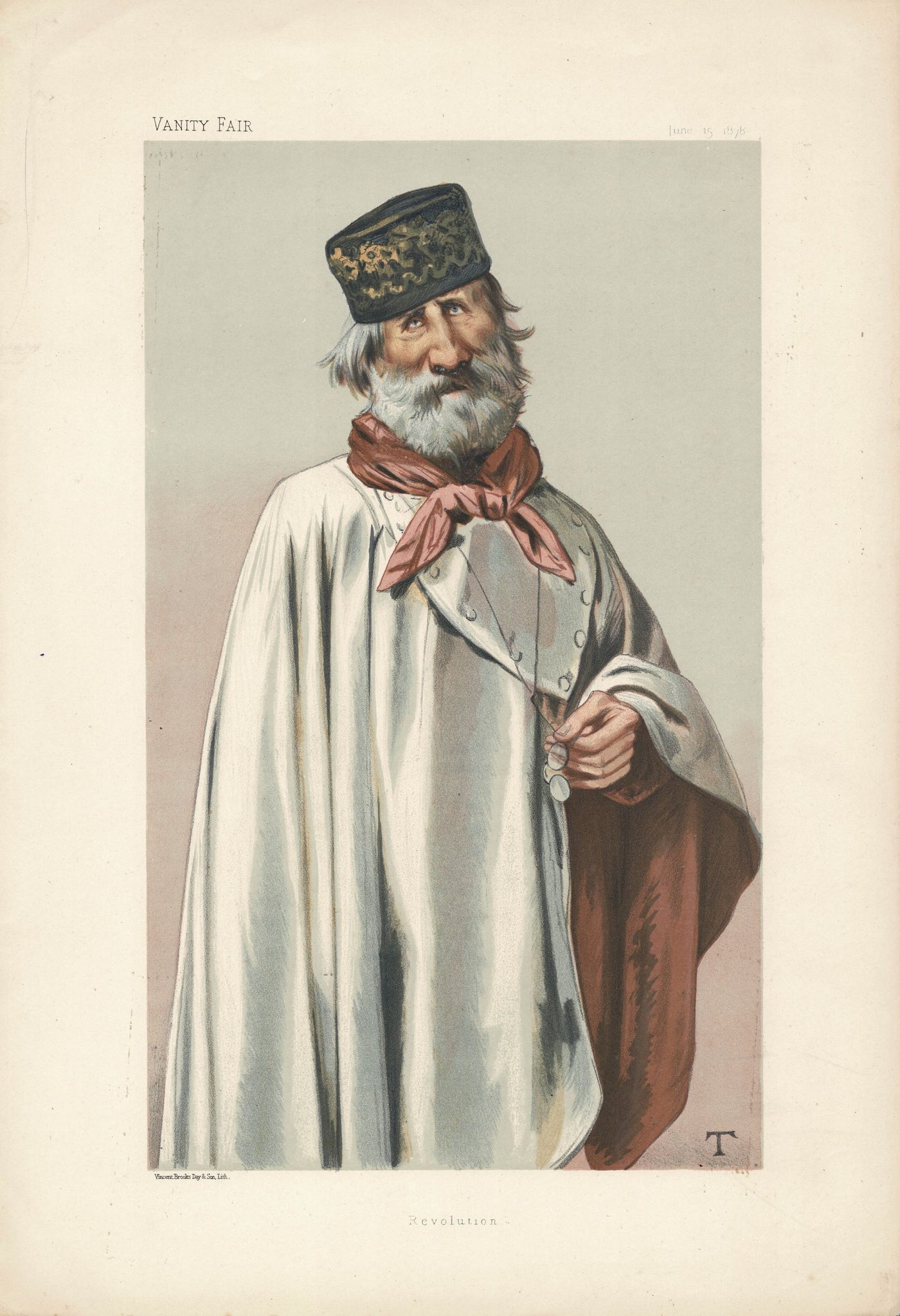 Giuseppe Garibaldi Vanity Fair antique print 1878