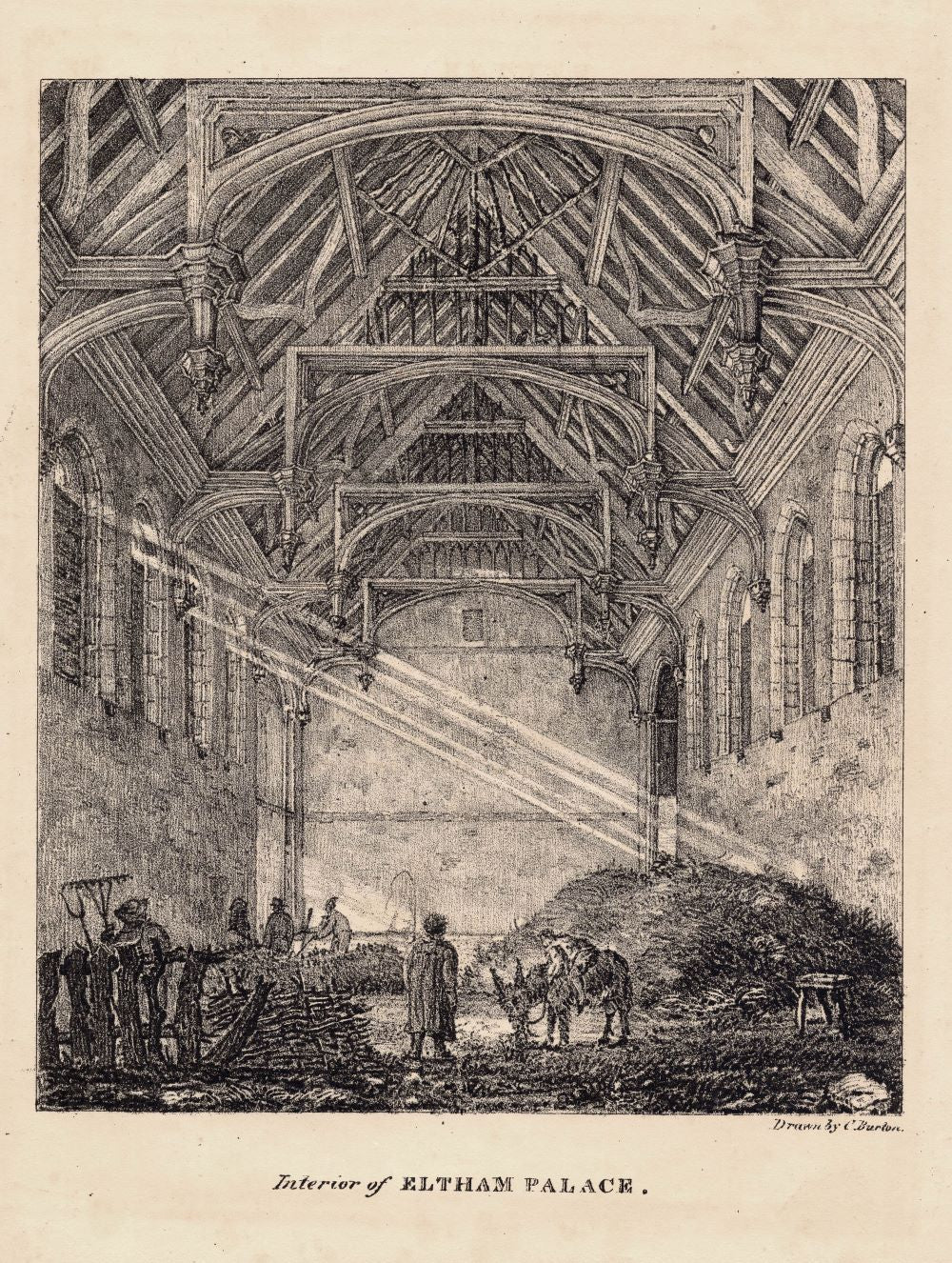 Eltham Palace London Antique Print, 1811