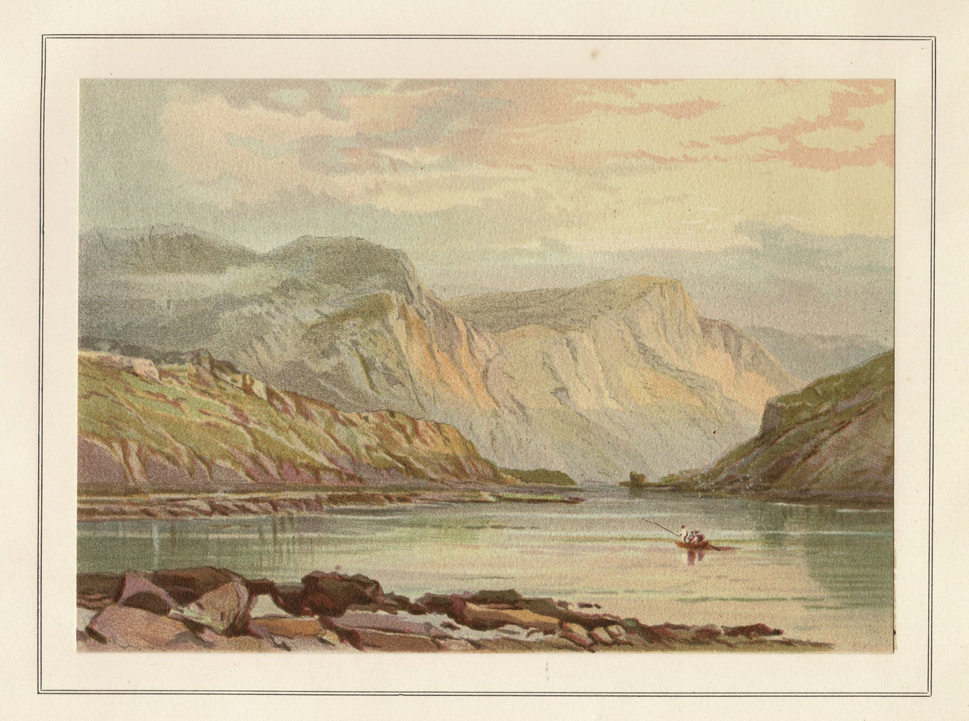 Llyn Ogwen Snowdonia Wales antique print 1879