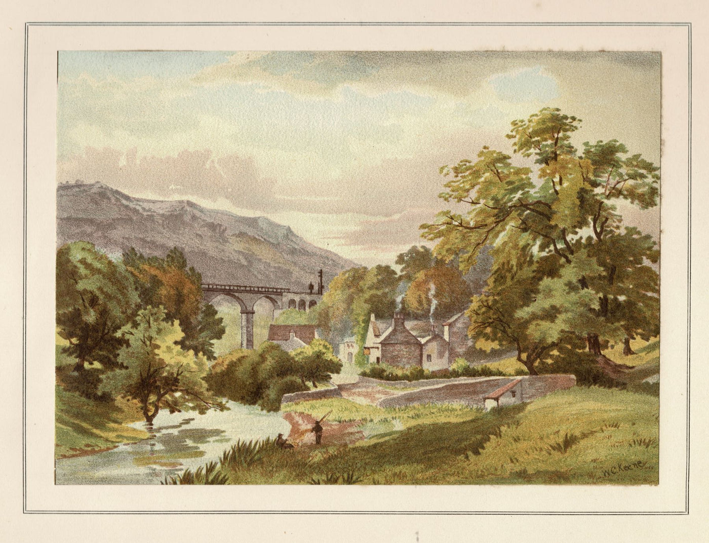 Miller's Dale Derbyshire antique print 1879