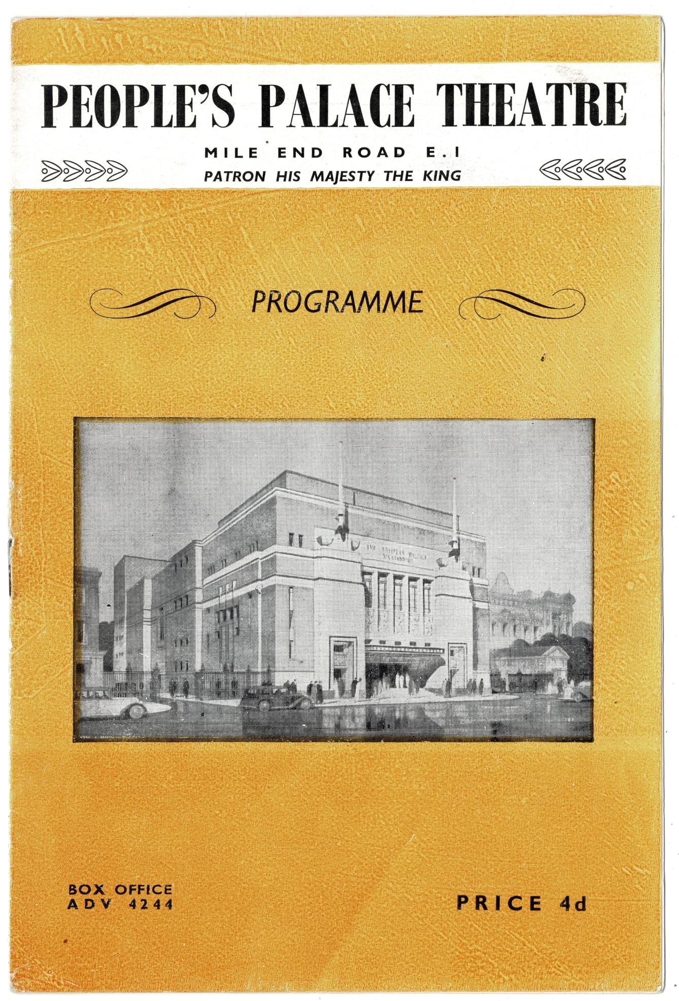 People's Palace Theatre Programme 1949-1950 Season