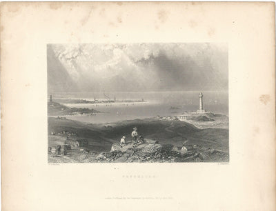 Peterhead Aberdeenshire Scotland antique print 1844