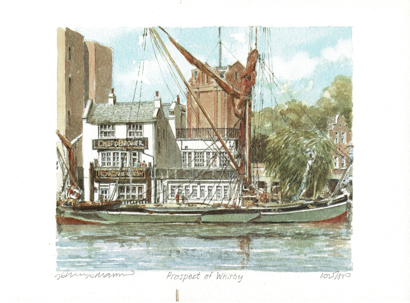 Prospect of Whitby pub on the River Thames by Glyn Martin