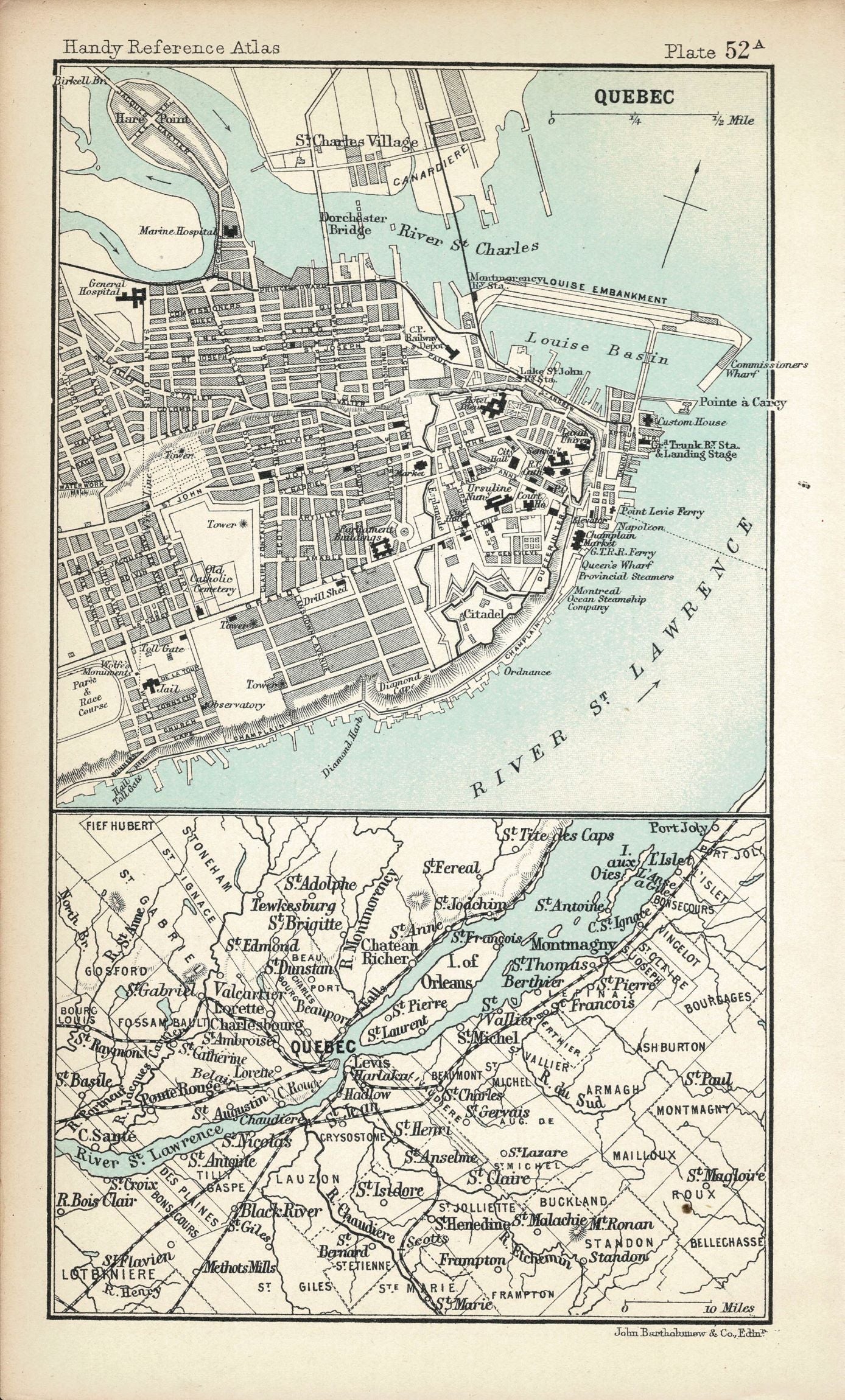 Nova Scotia, New Brunswick, and Newfoundland antique map 1909
