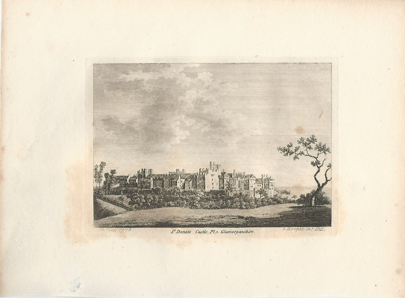 St Donats Castle Glamorganshire antique print