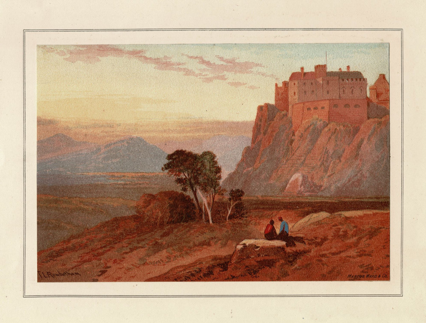 Stirling Castle Scotland antique print 1879