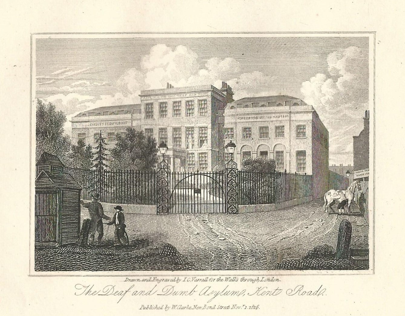 'Deaf and Dumb Asylum', Old Kent Road (now demolished) , London, 1817