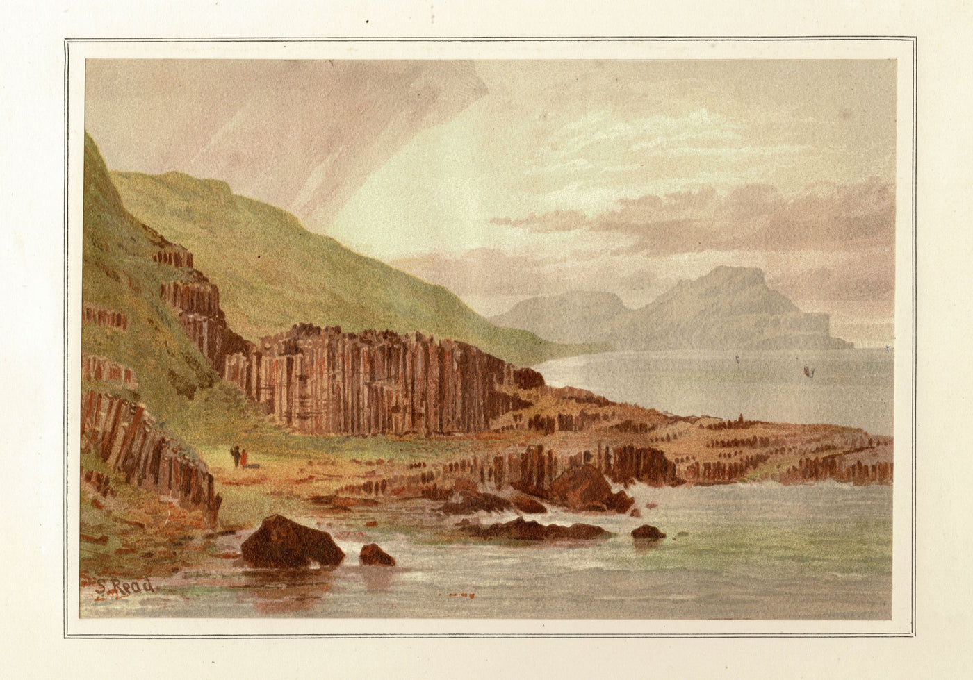 The Loom Giant's Causeway County Antrim Ireland Antique Print 1879