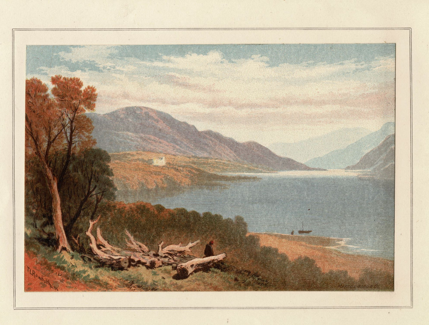 Ullswater Westmorland Lake District antique print 1879