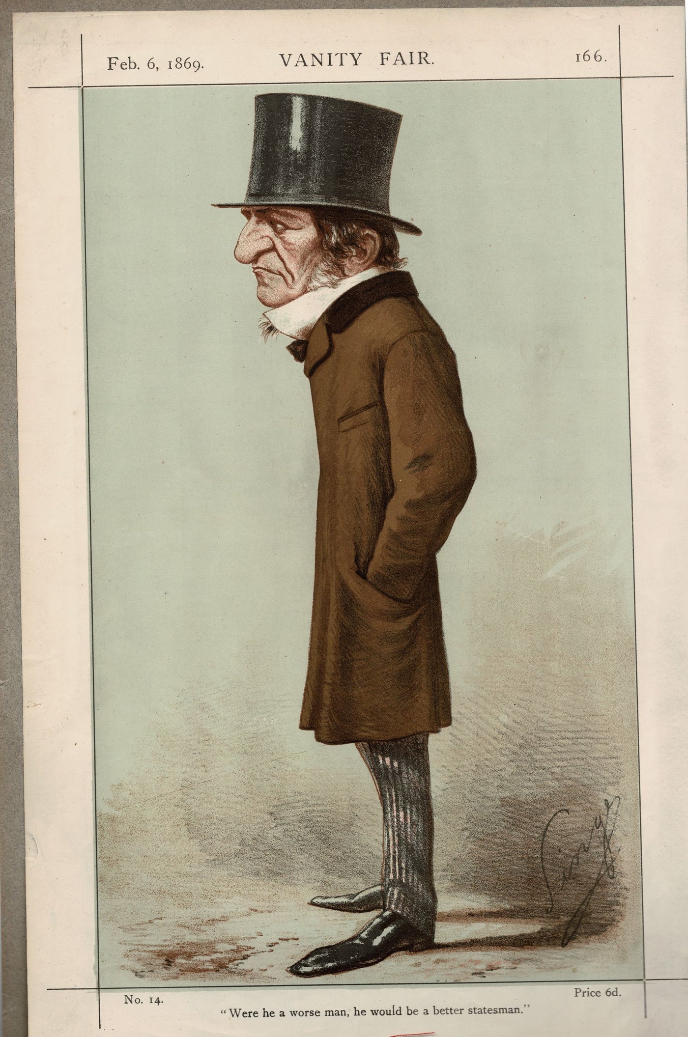 William Gladstone Prime Minister antique print 1869