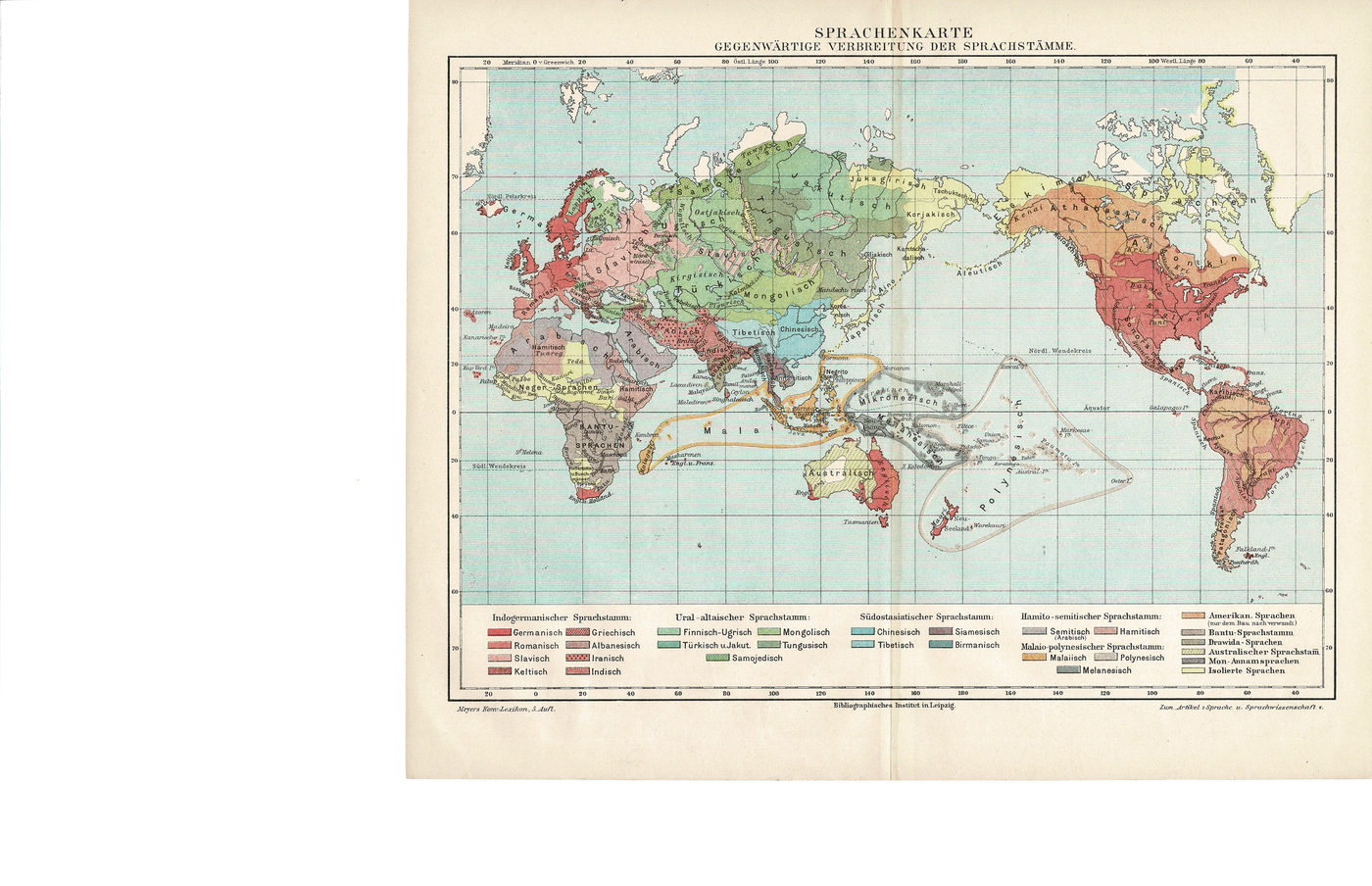 Languages of the World from the 5th edition of Meyer's Konversations-Lexicon