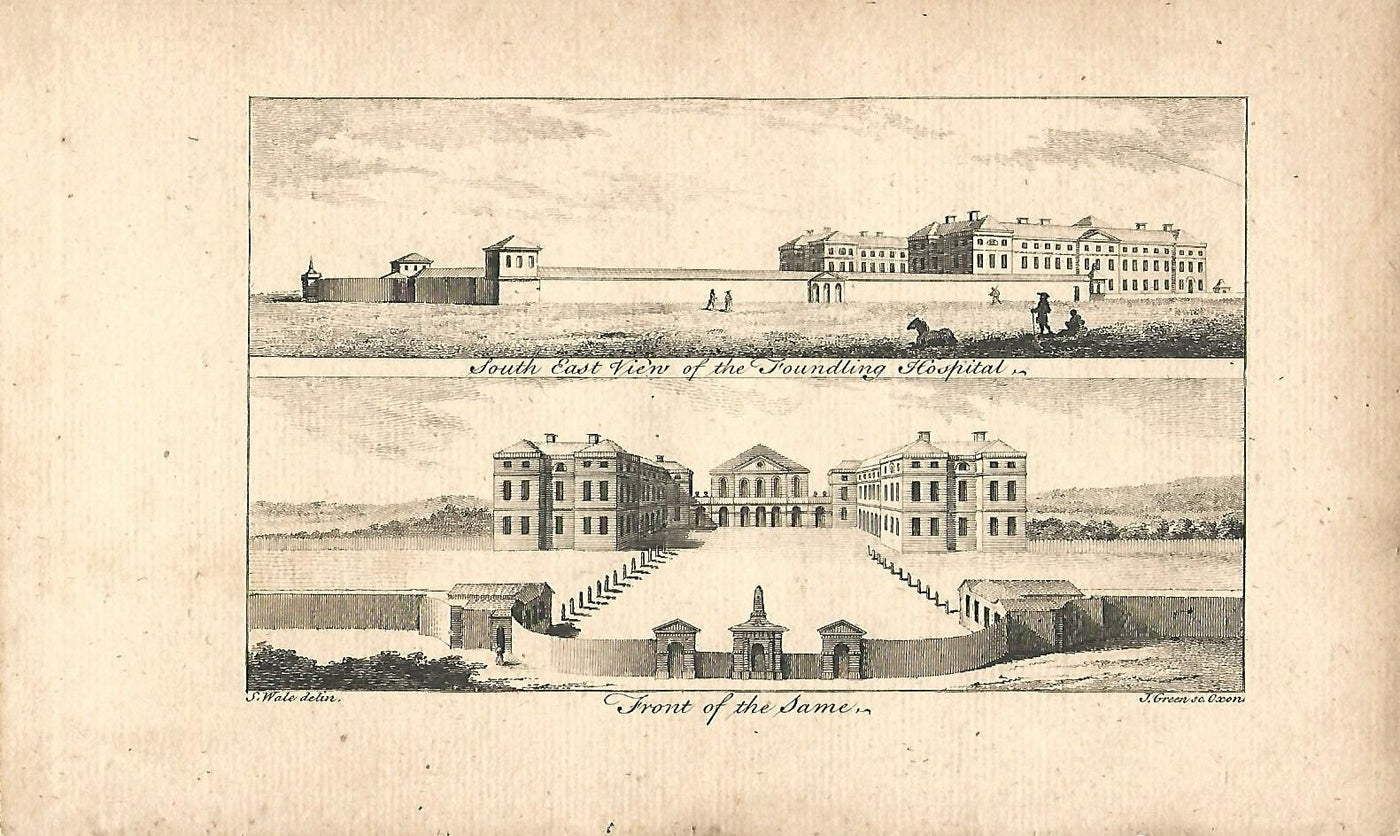 Foundling Hospital antique print published 1776