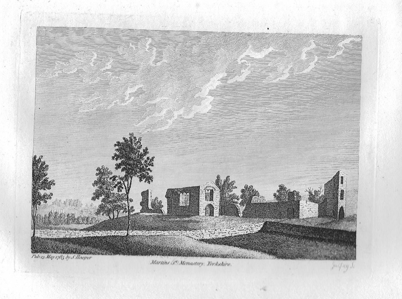 Allerton Mauleverer antique print by Francis Grose 1785
