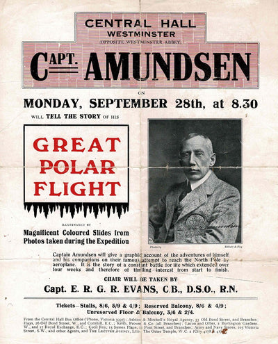 Roald Amundsen leaflet 1925