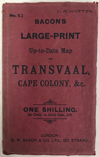 South Africa Transvaal and Cape Colony antique map 1899