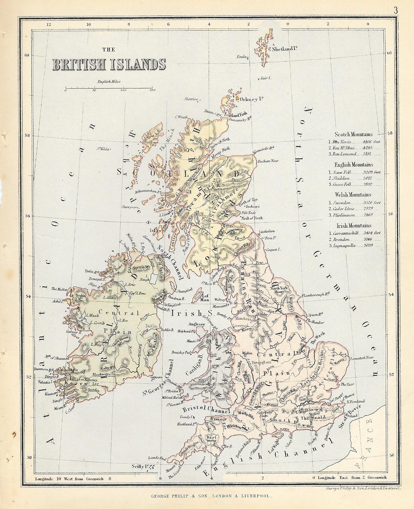 British Isles antique map