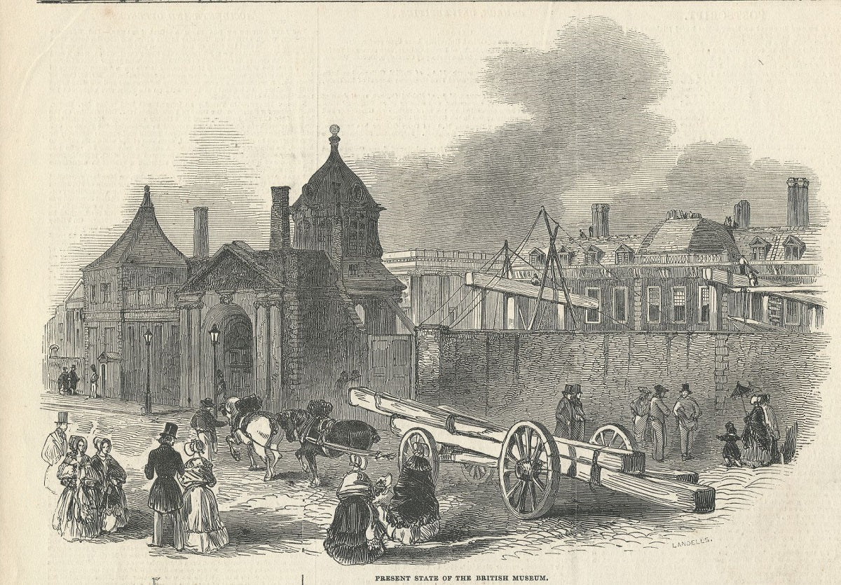 British Museum's Montagu House building demolition 1845