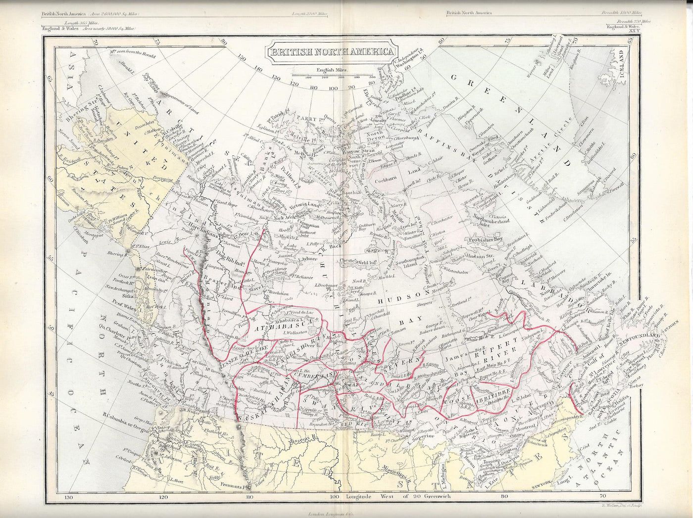Canada antique map 1871