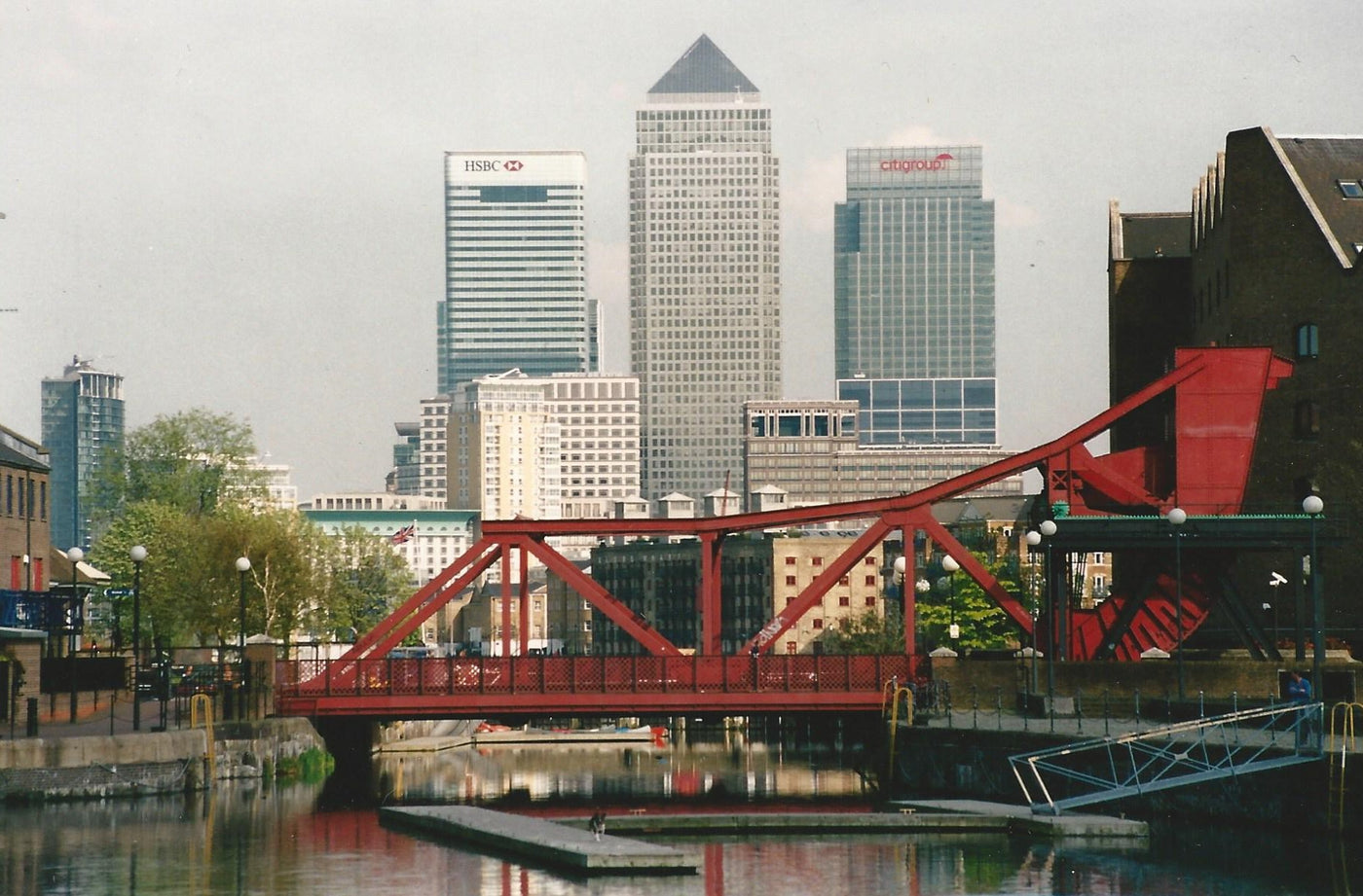 Canary Wharf and dog photograph by Reginald Beer