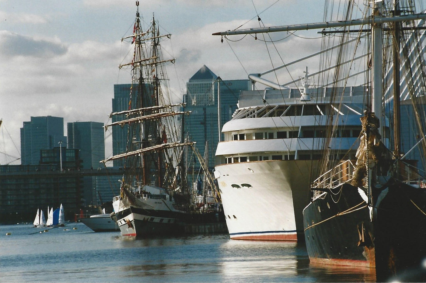 Canary Wharf from Royal Victoria Dock London photograph