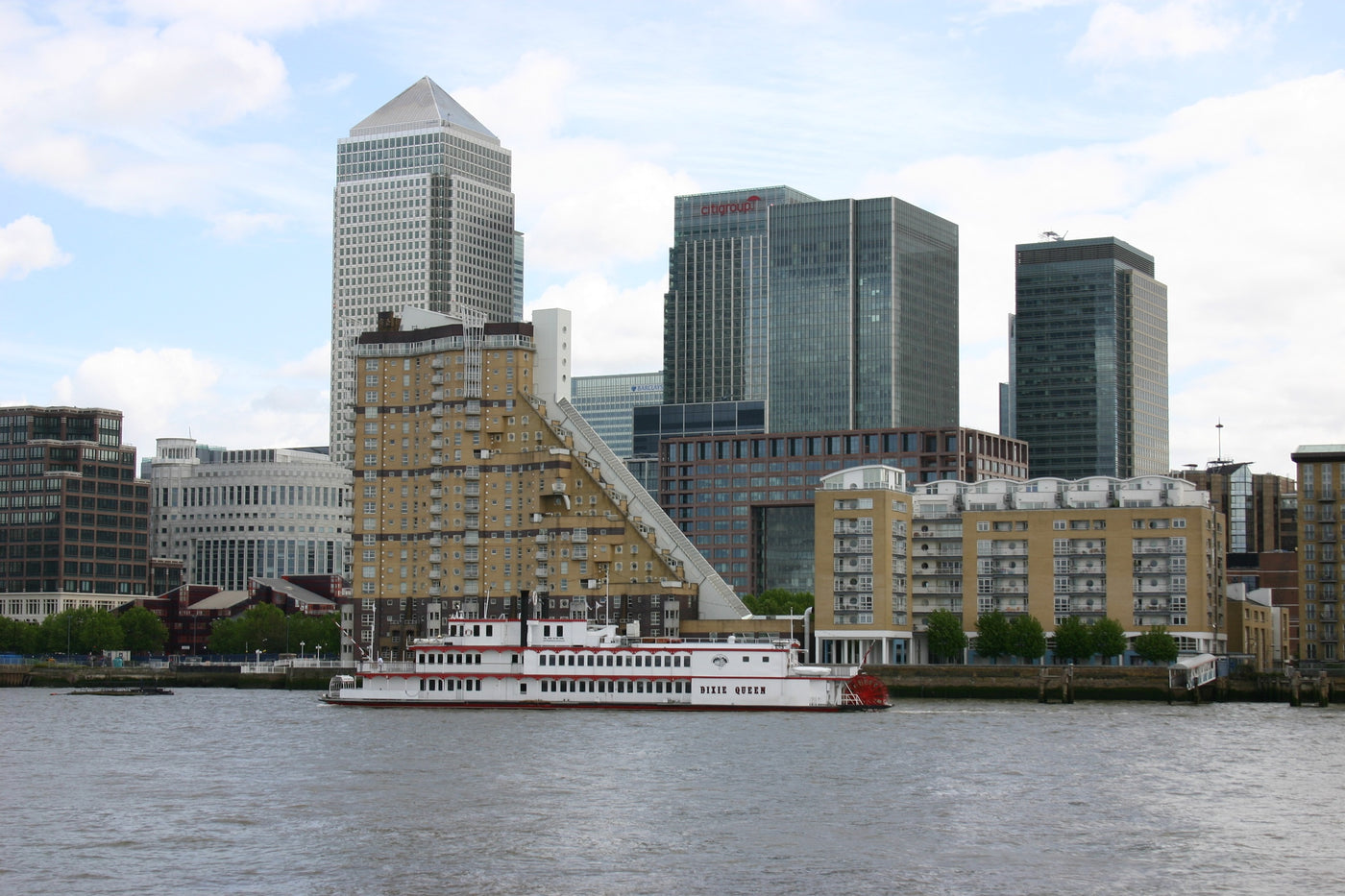 Cascades and Canary Wharf photograph by Reginald Beer